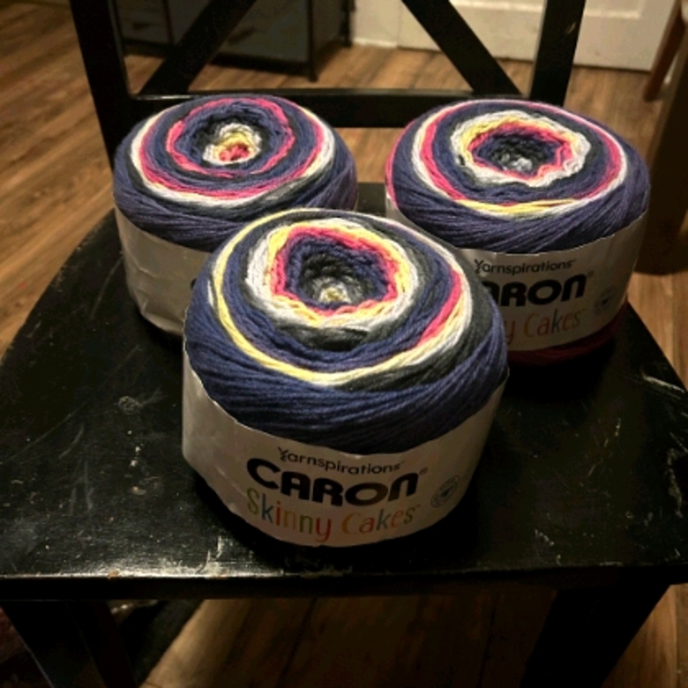 Caron Skinny Cakes yarn lot of 3